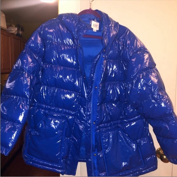 ©💙🦋Royal Blue shine puffer jacket one of a kind in✨ - Picture 4 of 7